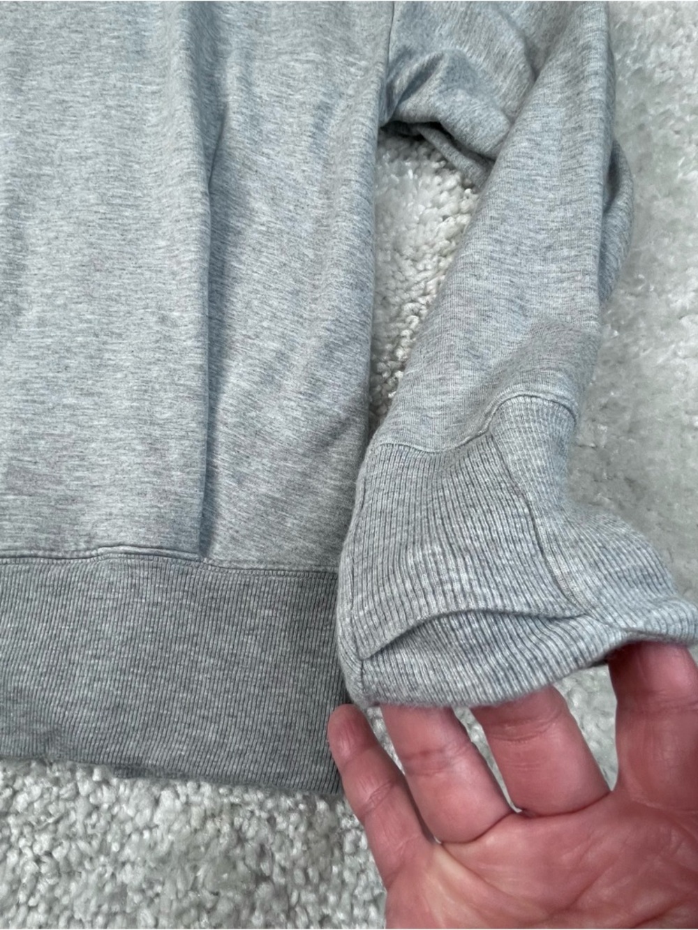 Athleta Apollo Sweater Gray Pockets Small Mockneck Preppy Lounge - Picture 6 of 11